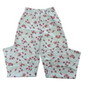 🆕 Colsie Light Blue Peppermint Wide Straight Leg Holiday Sleepwear Pants Sz XS